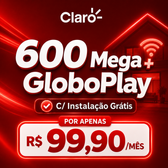 Imagem da oferta 600 Mega + Globoplay com R$ 400 OFF e instalação grátis