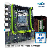 Imagem da oferta Kit Placa-Mãe X99 com CPU LGA2011-3 Xeon E5 2650 V4 - 16GB DDR4 2133MHz RAM - NVMe M.2 SATA