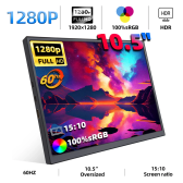 Imagem da oferta ZSUS-Monitor portátil de luz azul baixa para Xbox PS4 PS4 5 Switch Celular PC Extensão Loptop 10.5 " 1280