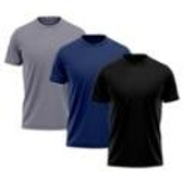 Imagem da oferta Kit 3 Camiseta Masculina Dry Proteção Solar UV Térmica Academia Treino Camisa Praia Camisetas