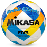 Imagem da oferta BOLA DE VOLEI DE PRAIA BV543C-VXA-Y BRANCO AMARELO E AZUL COSTURADO MIKASA (Substituição VXS-SD)