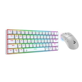 Imagem da oferta Kit Gamer Set 02 Rise Mode White Red Teclado Mecânico GM1 White RGB Red Mouse G1 Pro White 12000 DPI Branco - RM-GS02-W