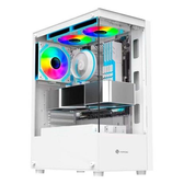 Imagem da oferta Gabinete Gamer Hayom GB1793 Mid Tower ATX Lateral e frontal em Vidro Temperado com Cooler Fan Branco - GB1793