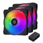 Imagem da oferta Kit Fan com 3 Unidades SilverStone Air Blazer 120i Lite ARGB 120mm Com Controladora SST-AB120i-ARGB-3PK