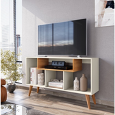 Imagem da oferta Promoção! Rack para Sala Quarto TV 43 Polegadas Retro Moderno Zaarah - Várias Cores