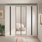 Imagem da oferta Guarda-Roupa Casal Bartira Monte Rei com Espelho 6 Portas 6 Gavetas - 238cm de largura - Branco e Grafite""rawName":"Gua