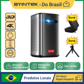 Imagem da oferta BYINTEK P70 Projetor 4K 1080P DLP Mini Projetor Portátil Home Theater Inteligente Wi-Fi e Bluetooth para Film