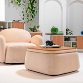 Imagem da oferta Mesa de centro Elements Berti 3 em 1 (Mesa + Puff + Baú)