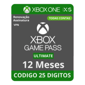 Imagem da oferta Assinatura Xbox Game Pass Ultimate 12 Meses
