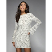 Imagem da oferta Vestido Curto Drapeado Bodycon de Mangas Longas com Efeito Envelhecido Missguided