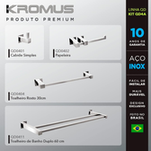 Imagem da oferta Kit Acessórios para Banheiros 4 peças inox - Kromus KITQD4A