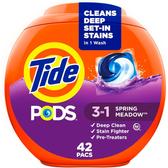 Imagem da oferta Tide PODS Liquid Laundry Detergent Pacs Spring Meadow 42 count