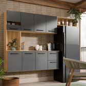 Imagem da oferta Armário de Cozinha Juliana Completa Com 7 Portas E 2 Gavetas Compacta