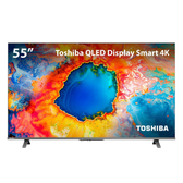Imagem da oferta Smart TV QLED 55" 4K Toshiba 55C450NS Google TV 3 HDMI 2 USB Wi-Fi - TB035MD