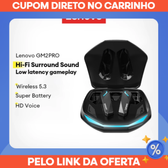 Imagem da oferta Lenovo GM2 PRO Jogo Fones De Ouvido Bluetooth Baixo Atraso À Prova Dwaterproof Água Alta Fidelidade Qualidade Som 5.3