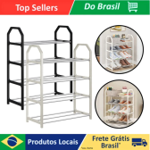 Imagem da oferta Sapateira Organizadora Desmontável Com Prateleiras Para Sapatos E Tênis 4 Andares E 8 Pares