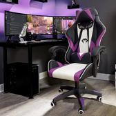 Imagem da oferta Cadeira Gamer Python Fly Design Estilo Gamer Tecido Respirável Design Ergonômico (Roxo)