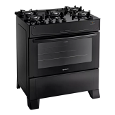 Imagem da oferta Fogão de pé Atlas Mônaco Top Glass 5Q a gás/elétrico 5 queimadores preto 127V/220V porta com visor 86.5L