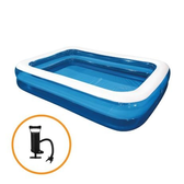 Imagem da oferta Piscina Inflável Retangular Familiar 440 Litros Com Bomba de Inflar Jilong