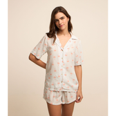 Imagem da oferta Pijama Short Doll em Viscose Estampa Coqueiros