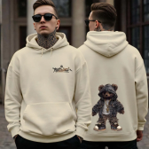 Imagem da oferta Blusa Moletom Masculina Canguru Capuz Urso Street Coleção 94
