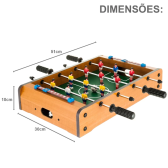 Imagem da oferta Totó Jogo de Futebol de Mesa Mini Pebolim de Madeira Bolas Inclusa Brinquedo Infantil