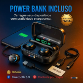 Imagem da oferta Fone De Ouvido Sem Fio Bluetooth F9-5 Pares Som Imersivo Powerbank Moderno