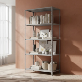 Imagem da oferta Estante De Aço Organizadora Linha Pesada 30cm Suporta 500kg Cinza