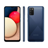 Imagem da oferta Smartphone Samsung Galaxy A02s 32GB Azul 3GB RAM 6,5" Câm Tripla + Selfie 5MP Dual Chip