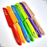 Imagem da oferta Faca Colorida Afiada Lâmina Aço Inox Capa Proteção Cozin Cor Variadas
