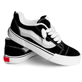 Imagem da oferta Tenis Casual Feminino Masculino Academia Skatista Knu Orks Confortavel (Preto Branco BR Adulto Numérico 41)