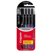 Imagem da oferta 2 Pack Escova de Dente Colgate Slim Soft Black com Infusão de Carvão  - 4 Unidades Cada