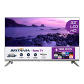 Imagem da oferta Smart TV Britânia 32" HD LED Dolby Audio Roku TV - B32CRA