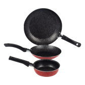 Imagem da oferta Conjunto De Frigideiras Antiaderente 3 Peças Nacional Cor Vermelho