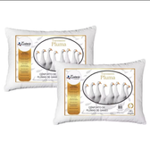 Imagem da oferta Kit 2 Travesseiro Pluma de Ganso Descanso Antiacaro 70x50cm