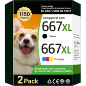 Imagem da oferta 667 667xl tinta Cartude 667xl para 667xl compatível com HP DeskJet Plus 6075 6475 6476 HP DeskJet vantagens da tinta 23