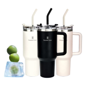 Imagem da oferta Copo Térmico Gigante 1,2l Inox Com Tampa E Inox Canudo