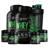 Imagem da oferta Kit 2X Whey Complex + 2X Bcaa + 2X Creatina + Shaker