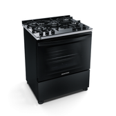 Imagem da oferta Fogão Brastemp Ative Top Glass 5 Bocas Piso Preto - BFS5V