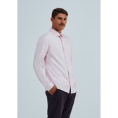 Imagem da oferta Camisa Básica Masculina Manga Longa Slim - Rosa