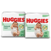 Imagem da oferta Kit 2 - Fralda Premium Huggies Natural Care RN 34 Un