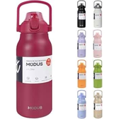 Imagem da oferta Garrafa Térmica De Viagem Inox 1700ml Água Com Canudo (Clarete)