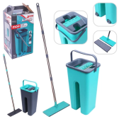 Imagem da oferta Rodo Mop Flat 2 Refis Esfregão Com Balde Rodo Mágico Lava Seca Tira Pó Limpeza Profissional