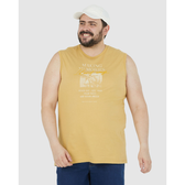 Imagem da oferta Regata Masculina Plus Size Alça Larga Island Ways Em Algodão Amarelo G1 - Moda feminina masculina plus size e infant