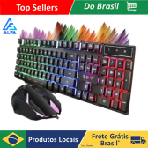 Imagem da oferta Kit ALFA Teclado Mouse Gamer 3200dpi Semi Mecânico Rgb Led Original M300