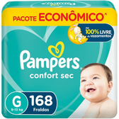 Imagem da oferta Fraldas Pampers Confort Sec G 168 Unidades Pampers