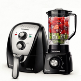 Imagem da oferta Fritadeira Elétrica Sem Óleo Air Fryer Mondial AFN40BI 4L + Liquidificador Mondial Turbo Power L-99 FB