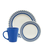 Imagem da oferta Aparelho de Jantar e Lanche 12 Peças Biona Grécia Cerâmica Estampado