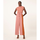Imagem da oferta Calça Wide com Recorte Rosa