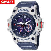Imagem da oferta SMAEL-Relógio de pulso impermeável Dual Time Display